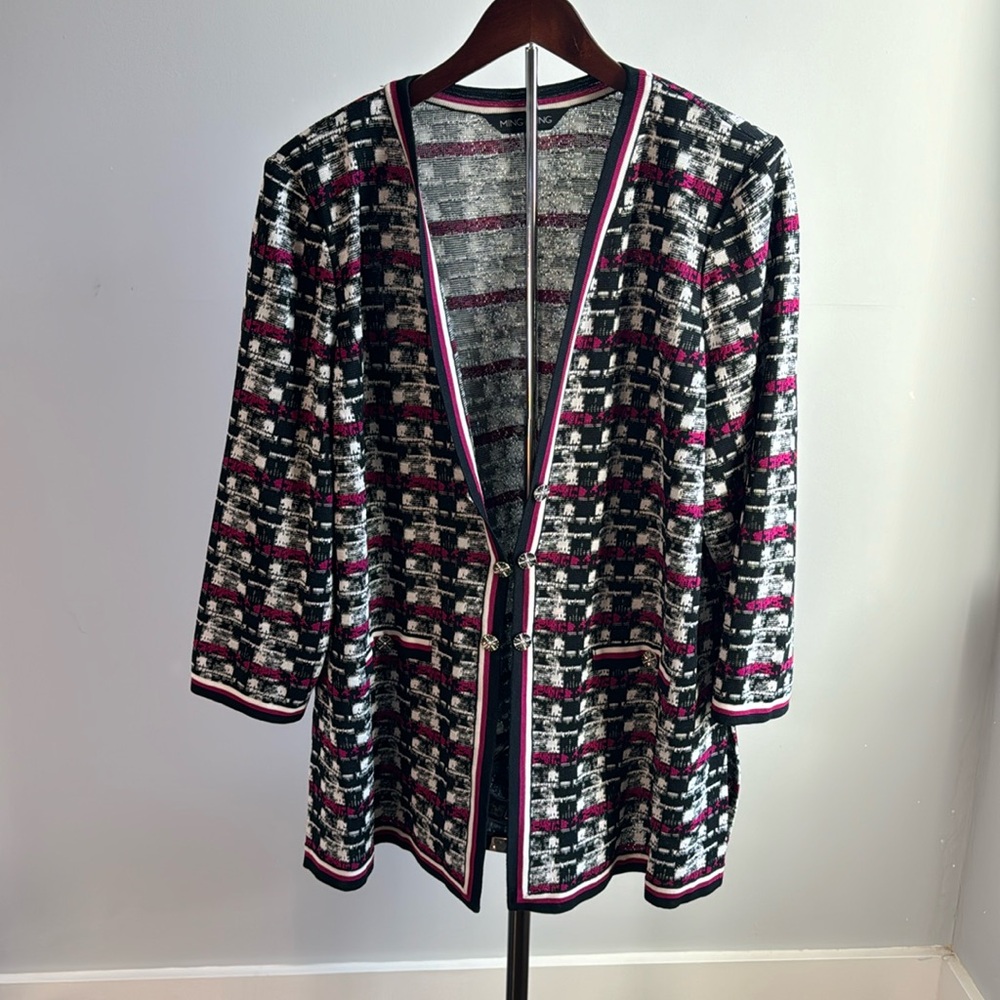 Ming Wang knit sweater jacket size XL